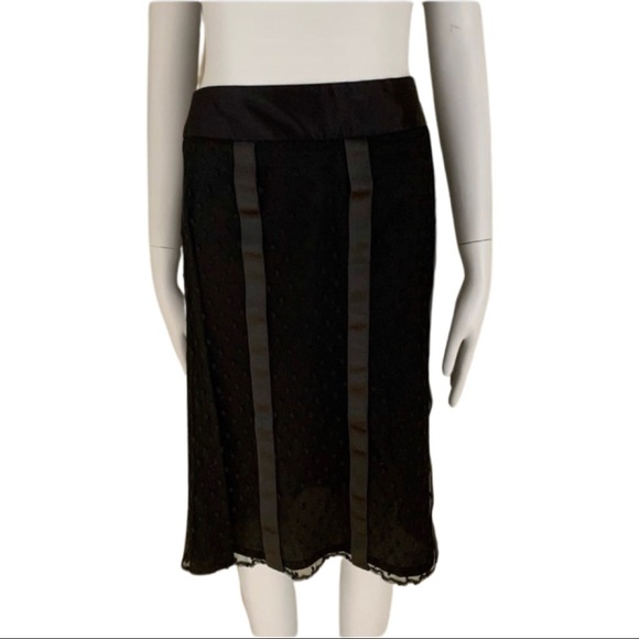 TESSUTO Vintage Tulle Swiss Dot Pattern Black Skirt Size 10 - Picture 3 of 16